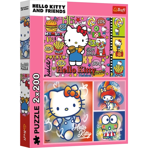 Sestavljanka 2x200 Hello Kitty in prijatelji
