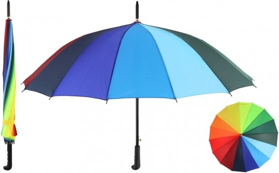 Pisani mavrični avtomatski dežnik 78 cm