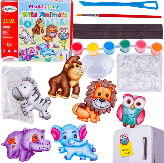 Creative DIY kit for making magnets and casts – wild animals