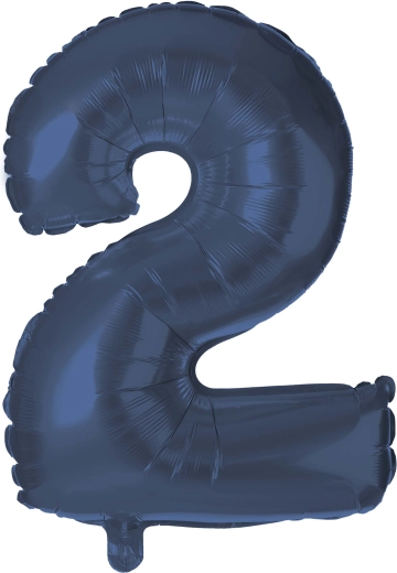 Folijski balon TORO številka 2, 30 cm, moder