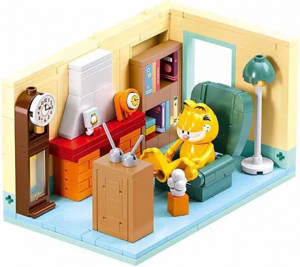 Sluban Garfield v dnevni sobi – gradbeni komplet