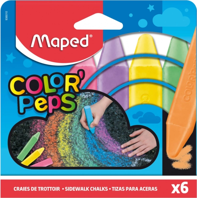 Maped kreda za pločnik – set 6 barv