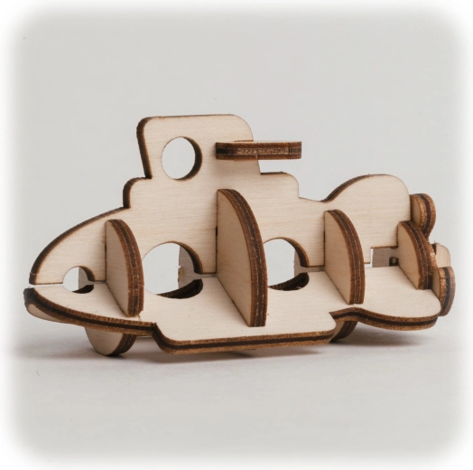 CuteWood lesena 3D sestavljanka Podmornica