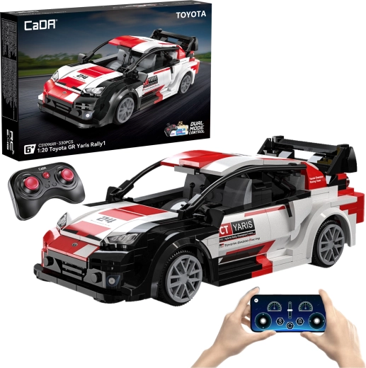 CaDA Toyota GR Yaris Rally1 RC sestavljanka – dirkalni avto na daljinsko upravljanje, 330 kosov