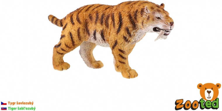 Sabljozobi tiger smilodon plastična figurica 13 cm