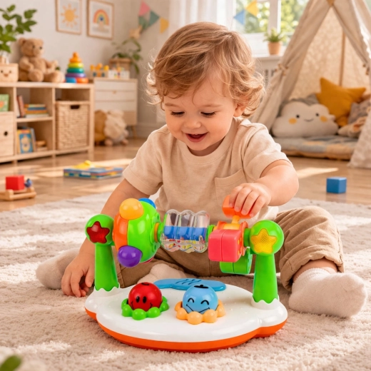 Ropotuljica in vrtljivi elementi za fino motoriko