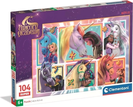 Clementoni sestavljanka Unicorn Academy 104 koščkov