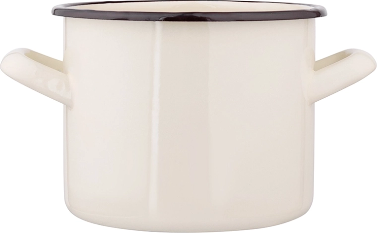 Emajliran lonec Silesia 1,5 l kremne barve 14 cm