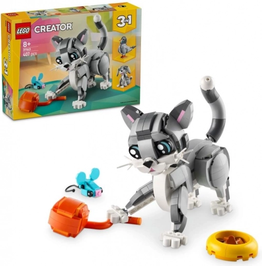 lego creator 3v1 nagajiva mačka gradbeni set