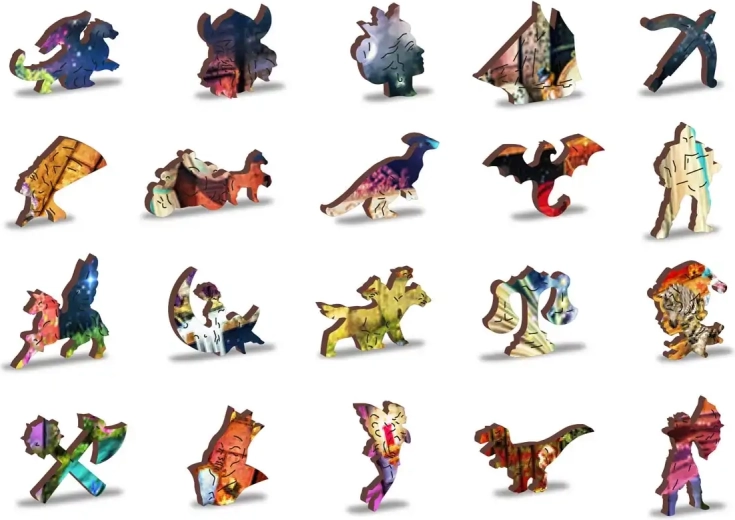 Unikatni leseni koščki s fantazijskimi oblikami