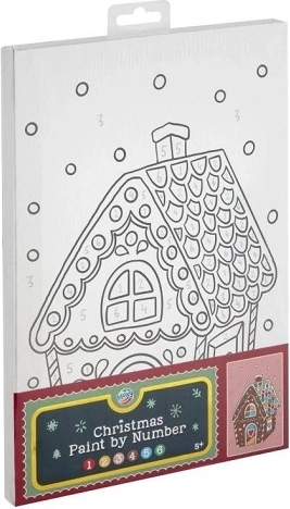 CCG XMAS slikanje po številkah na platnu – medena hiška 30 × 19 cm