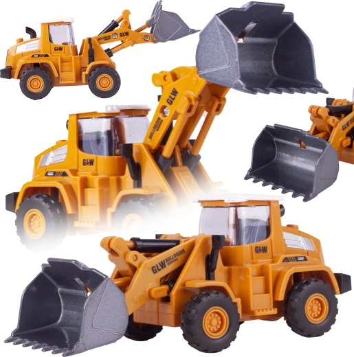 kovinski bager–nakladač z ročnim frikcijskim pogonom