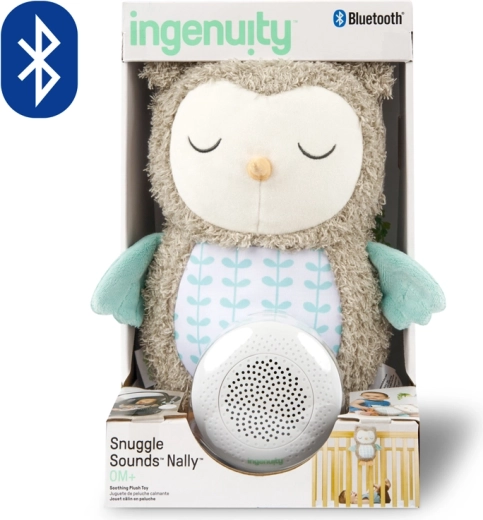 Ingenuity plišasta glasbena sova Nally z Bluetoothom za dojenčke