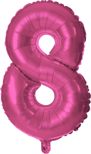 Foliasti balon številka 8 30 cm rožnat TORO