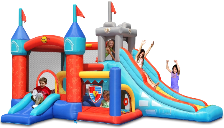 Happy Hop skakalni napihljivi grad Viteški grad 13 v 1