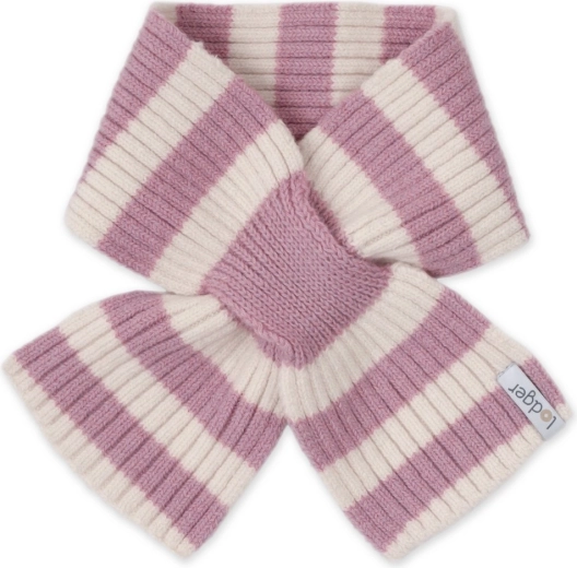 Lodger kids' merino scarf stripe mauve - 1 piece