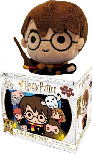 3D Puzzle Harry Potter 300 kosov s plišastim igračem