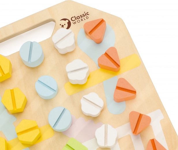 Colorful shapes made from quality wood