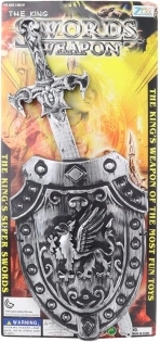 Plastični meč s ščitom za otroke