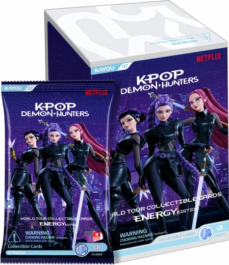 K-pop Demon Hunters – Energy Edition – zbirateljski booster box kart (12 paketkov)