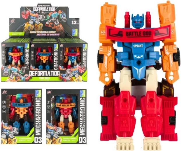 Transforming robot that turns into a car – 3 color variants