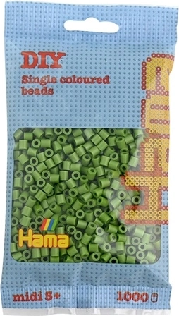 Hama midi perlice za likanje 1000 kosov olivno zelene