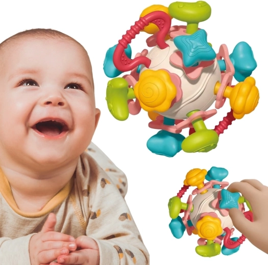 WOOPIE BABY senzorična ropotuljica in grizalo 4 v 1 za dojenčke od rojstva