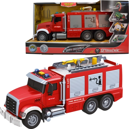 City Service gasilsko vozilo 1:14 z zvoki, lučmi in brizganjem vode