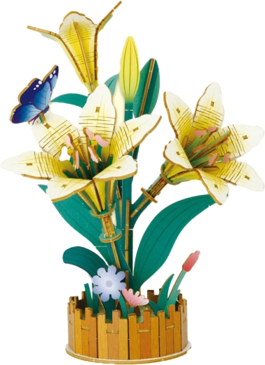 3D wooden model kit Lily 22 cm