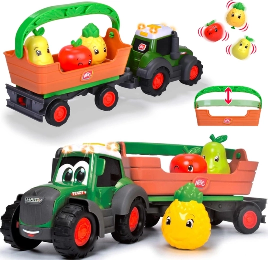 Interaktivni traktor Fendt z odstranljivo prikolico in sadjem