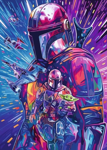 Ravensburger sestavljanka Star Wars Hyperspace: Mandalorian XXL 500 kosov