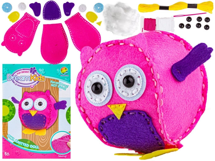 Ustvarjalni komplet za šivanje plišaste sovice (DIY) - 1 kos