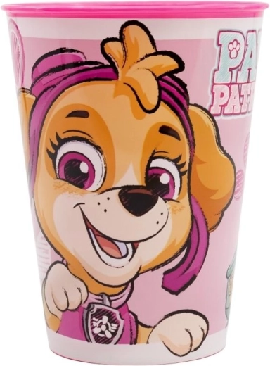 Rožnat plastični lonček Paw Patrol 260 ml