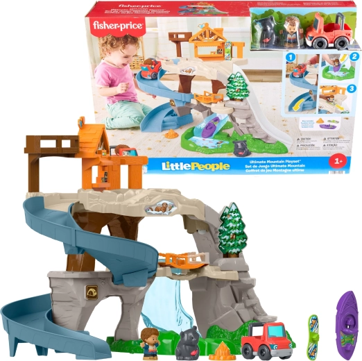 Fisher-Price Little People velika gorska pustolovščina – igralni set s progo in toboganom