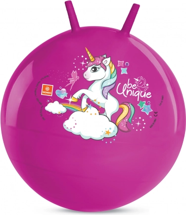 Skakalna žoga z motivom samoroga 45–50 cm