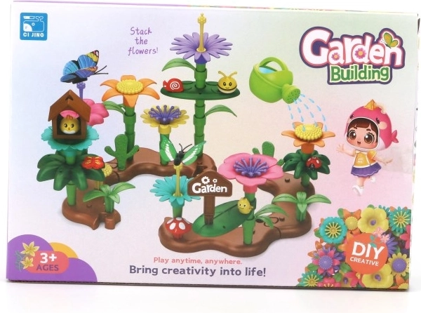 Creative Building Set Happy Garden with Animals, 71 Pieces