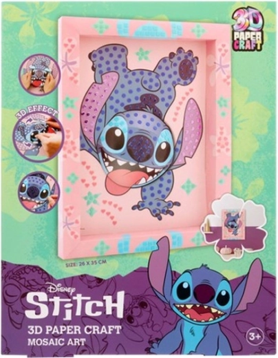 Origami DISNEY slika Stitch 3D mozaik iz papirja 26 × 35 cm