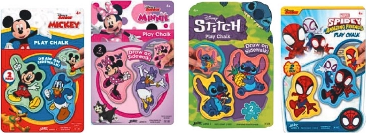 John 2D kreda z motivom Spidey, Stitch, Mickey ali Minnie