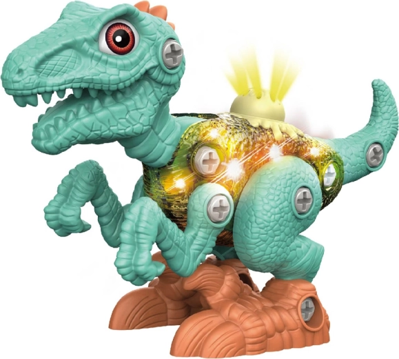 Vijačni dinosaver s svetlobo in zvokom - 1 kos