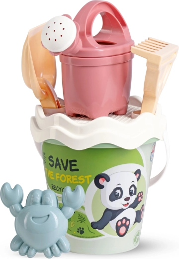 Androni recikliran pastelni komplet za pesek s kanglico, 6 delov