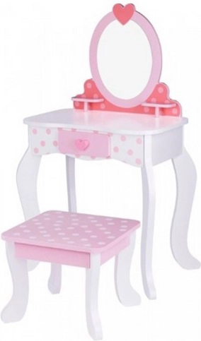 Tooky Toy otroška toaletna mizica s stolčkom