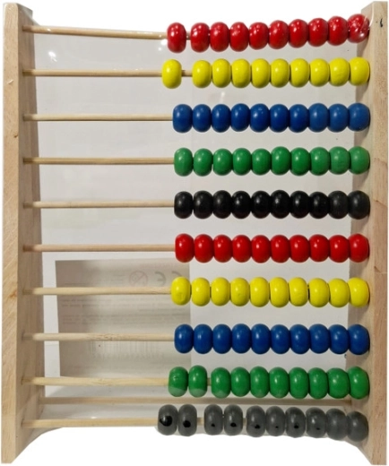 Leseno abacus s pisanimi kroglicami