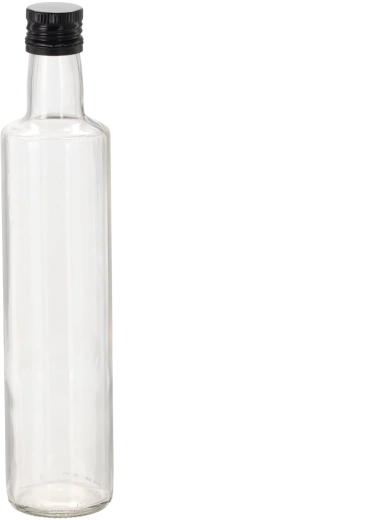 Steklenica Dorica 500 ml z belim navojnim pokrovčkom 31,5 mm (8 kosov)