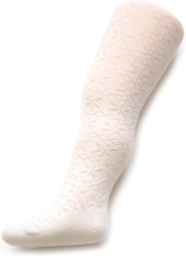 Otroške žakardne nogavice NEW BABY bele 128 (7–8 let)