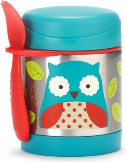 Skip Hop Zoo termovka za hrano s sporkom sovica 325 ml