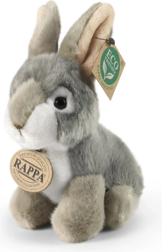 Rappa Eco-Friendly Plush Rabbit, Gray, Sitting, 16 cm