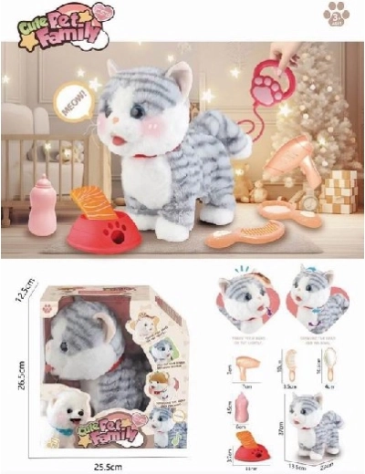 Plišasti maček Bonifác na baterije