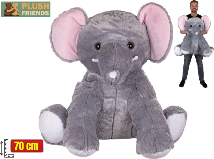 Plush Friends slon plišast sedeči 70 cm