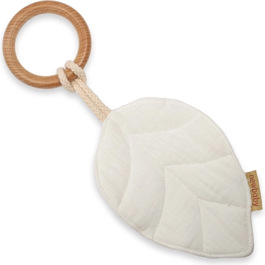 Otroško grizalo New Baby Leaf, belo