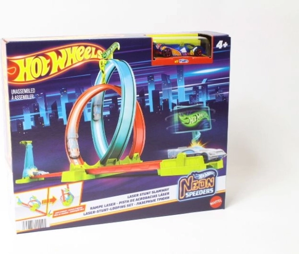 Hot Wheels Neon Speeders neonska super zanka z izstreljevalnikom